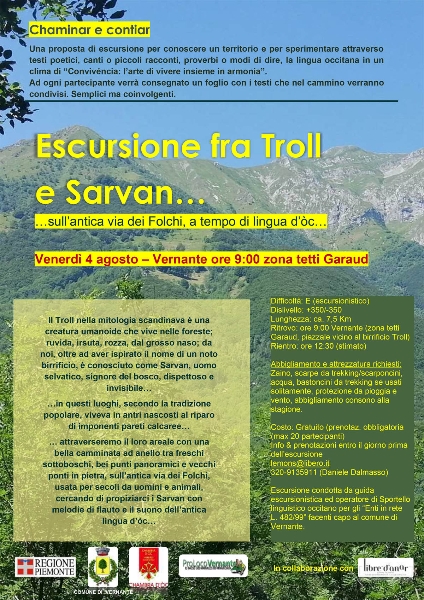 n.3 - “Escursione fra Troll e Sarvan!” ...sull’antica via dei Folchi, a tempo di lingua d’òc...